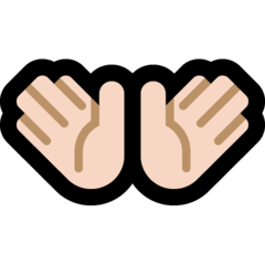 How Open Hands: Light Skin Tone emoji looks on Microsoft.