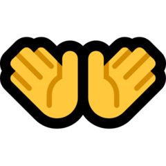 How Open Hands emoji looks on Microsoft.