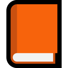 How Orange Book emoji looks on Microsoft.