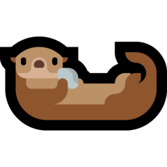 How Otter emoji looks on Microsoft.