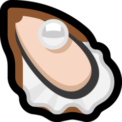 How Oyster emoji looks on Microsoft.