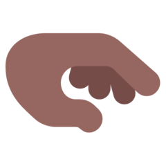 How Palm Down Hand: Medium-Dark Skin Tone emoji looks on Microsoft.