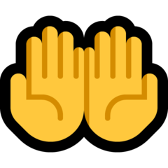 How Palms up Together emoji looks on Microsoft.