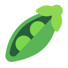 How Pea Pod emoji looks on Microsoft.