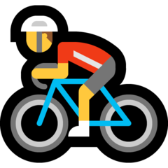 A quoi ressemblent les emoji Cycliste sur Microsoft.