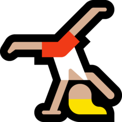 How Person Cartwheeling: Medium-Light Skin Tone emoji looks on Microsoft.