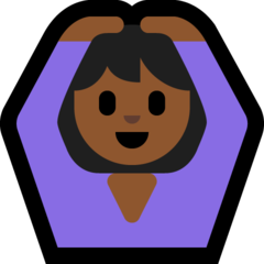 How Person Gesturing OK: Medium-Dark Skin Tone emoji looks on Microsoft.