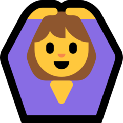 How Person Gesturing OK emoji looks on Microsoft.