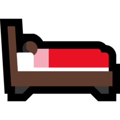 A quoi ressemblent les emoji Personne au lit: peau foncée sur Microsoft.