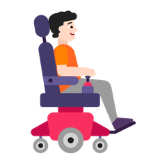 How Person in Motorized Wheelchair Facing Right: Light Skin Tone emoji looks on Microsoft.