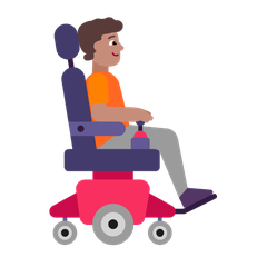 How Person in Motorized Wheelchair Facing Right: Medium Skin Tone emoji looks on Microsoft.