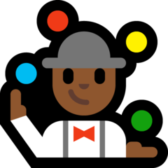 How Person Juggling: Medium-Dark Skin Tone emoji looks on Microsoft.