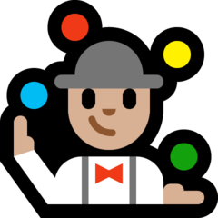 How Person Juggling: Medium-Light Skin Tone emoji looks on Microsoft.