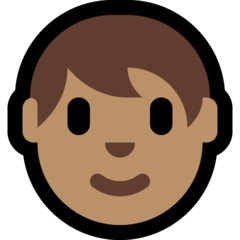 How Person: Medium Skin Tone emoji looks on Microsoft.