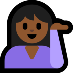 How Person Tipping Hand: Medium-Dark Skin Tone emoji looks on Microsoft.