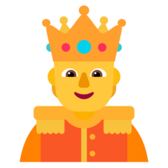 How Person with Crown emoji looks on Microsoft.