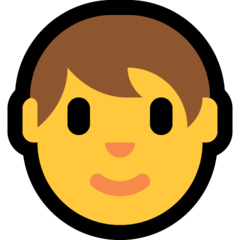 How Person emoji looks on Microsoft.