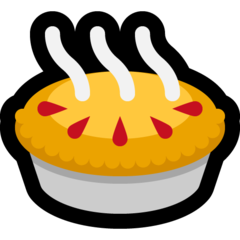 How Pie emoji looks on Microsoft.