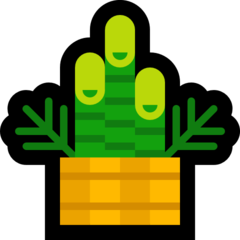 How Pine Decoration emoji looks on Microsoft.