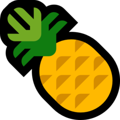 How Pineapple emoji looks on Microsoft.