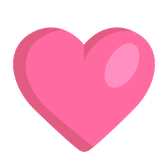 How Pink Heart emoji looks on Microsoft.