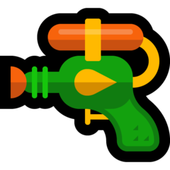 How Water Pistol emoji looks on Microsoft.