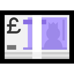 How Pound Banknote emoji looks on Microsoft.