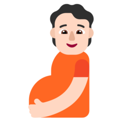 How Pregnant Person: Light Skin Tone emoji looks on Microsoft.