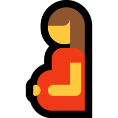 How Pregnant Woman emoji looks on Microsoft.