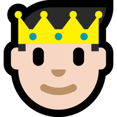 Come Principe: carnagione chiara emoji appare su Microsoft.