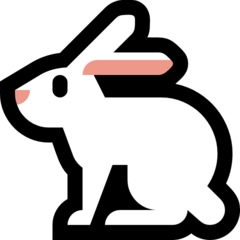 How Rabbit emoji looks on Microsoft.