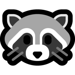 How Raccoon emoji looks on Microsoft.