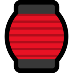 How Red Paper Lantern emoji looks on Microsoft.