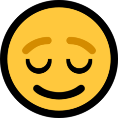 How Relieved Face emoji looks on Microsoft.