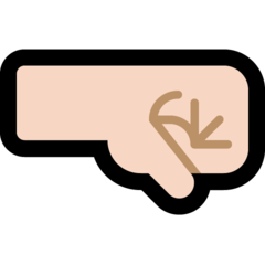 How Right-Facing Fist: Light Skin Tone emoji looks on Microsoft.