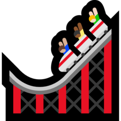 How Roller Coaster emoji looks on Microsoft.