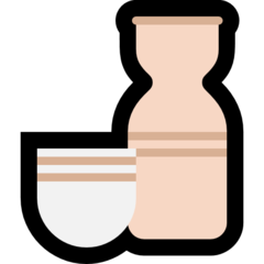 How Sake emoji looks on Microsoft.