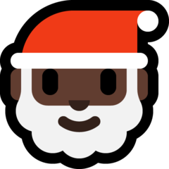 How Santa Claus: Dark Skin Tone emoji looks on Microsoft.