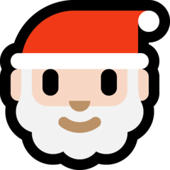 How Santa Claus: Light Skin Tone emoji looks on Microsoft.