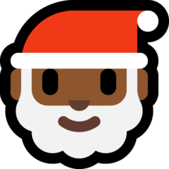 Wie Weihnachtsmann: mitteldunkle Hautfarbe Emoji auf Microsoft aussieht.