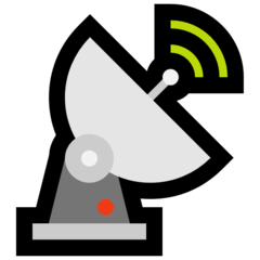 Hvordan Satellittantenne emoji ser ut på Microsoft.