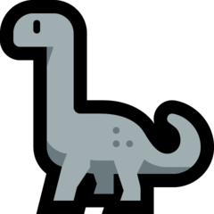 How Sauropod emoji looks on Microsoft.