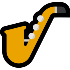 How Saxophone emoji looks on Microsoft.