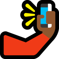 How Selfie: Medium-Dark Skin Tone emoji looks on Microsoft.