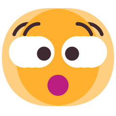 How Shaking Face emoji looks on Microsoft.