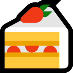 How Shortcake emoji looks on Microsoft.