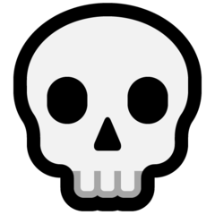 Cómo se ve el emoji Calavera en Microsoft.