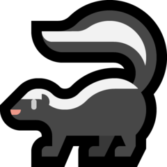 How Skunk emoji looks on Microsoft.