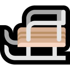 How Sled emoji looks on Microsoft.