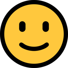 How Slightly Smiling Face emoji looks on Microsoft.